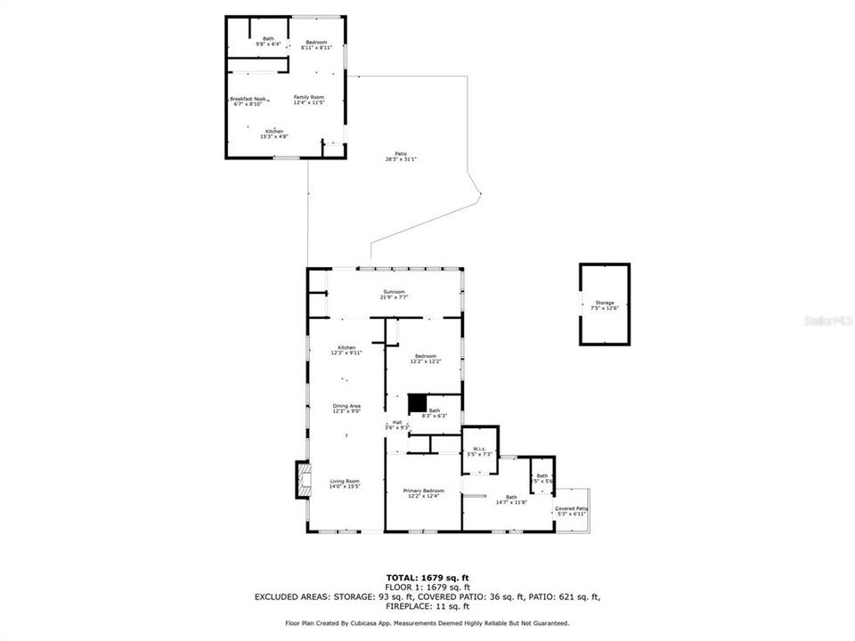 Floor Plan of Main Home and Guest Home