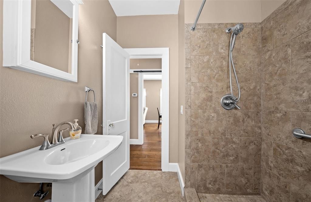 Guest Bathroom with Walk In Shower, Main Home