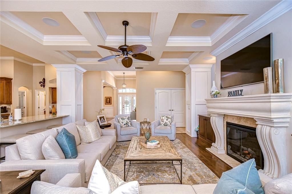 Sit in this living area and you can enjoy the work that was put into making this home!