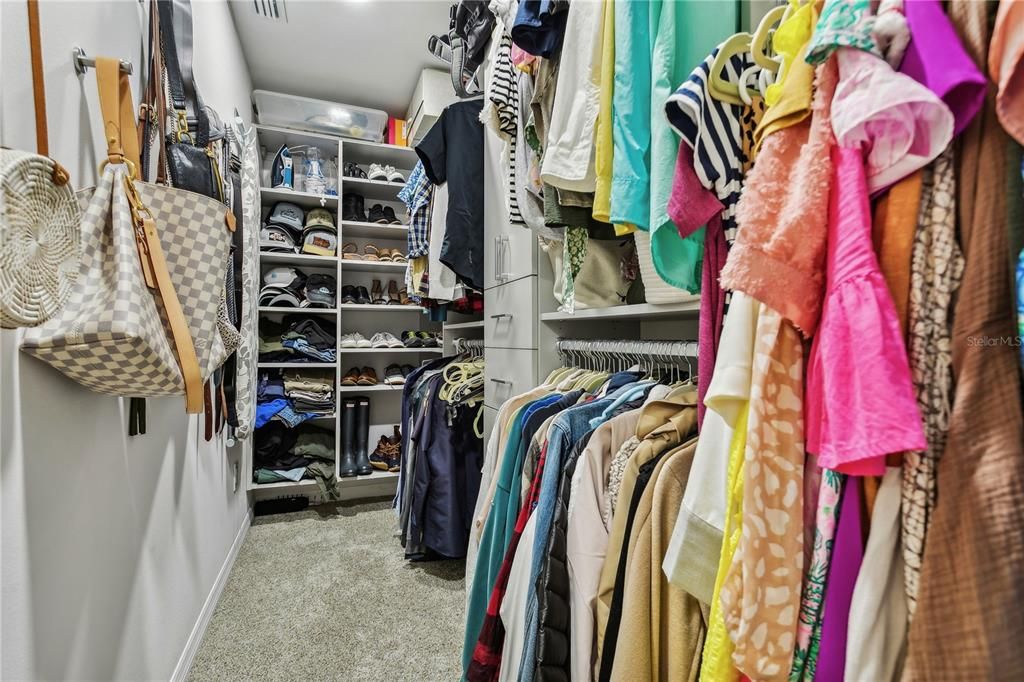 Massive walk-in closet, designed by California Closets