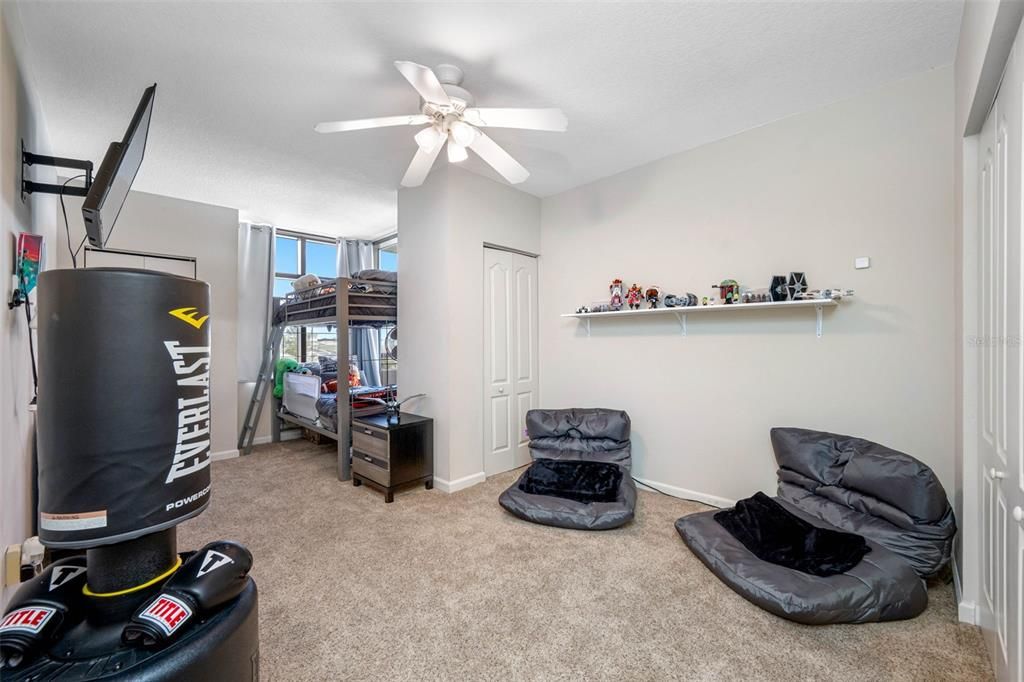 2nd Bedroom with Balcony 3 closets