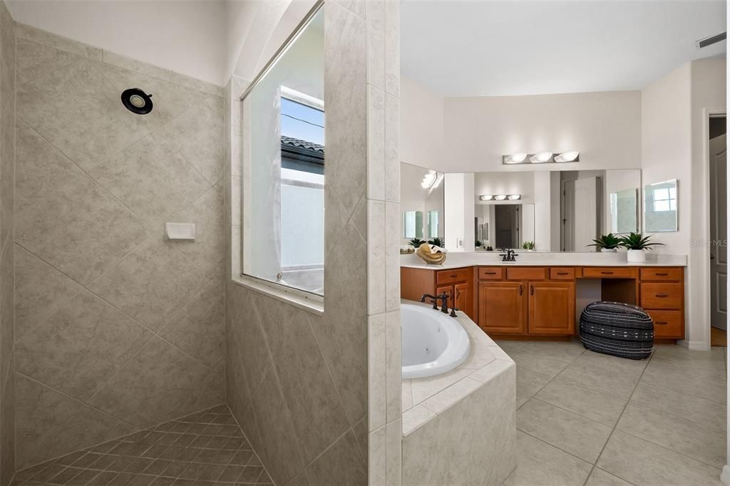 Primary/Master Bath with Separate Shower and Tub