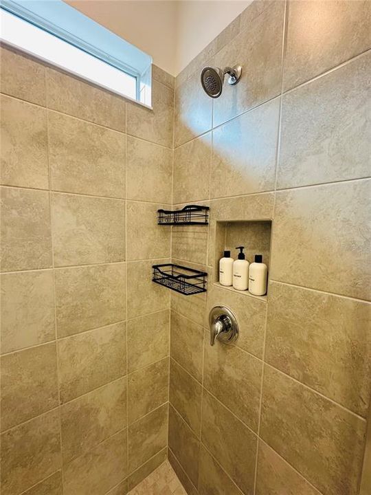 Master Bathroom with double sink and walk in shower