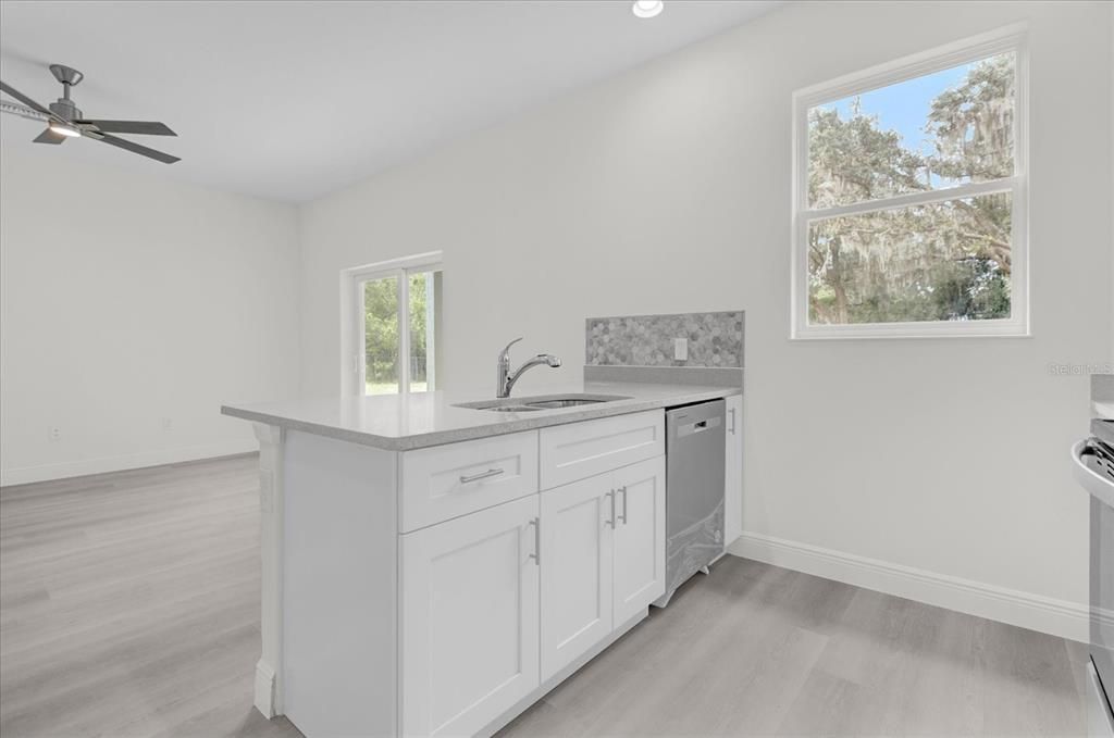 Kitchen looking into Living room