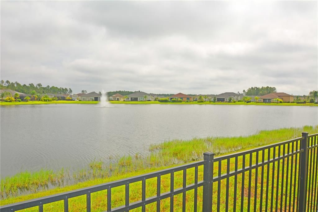 Tranquil lakefront view.