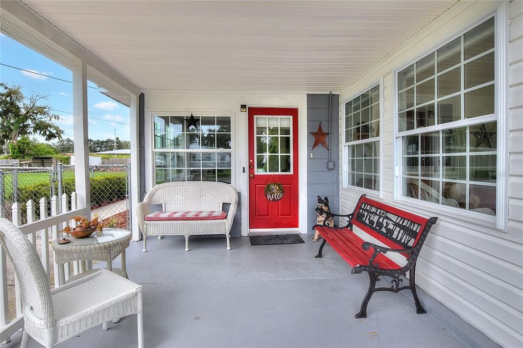 Covered front porch