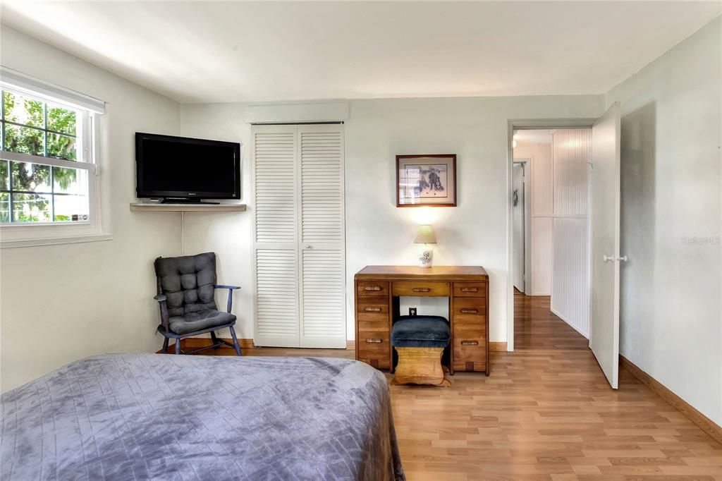 Master bedroom has walk-in closet