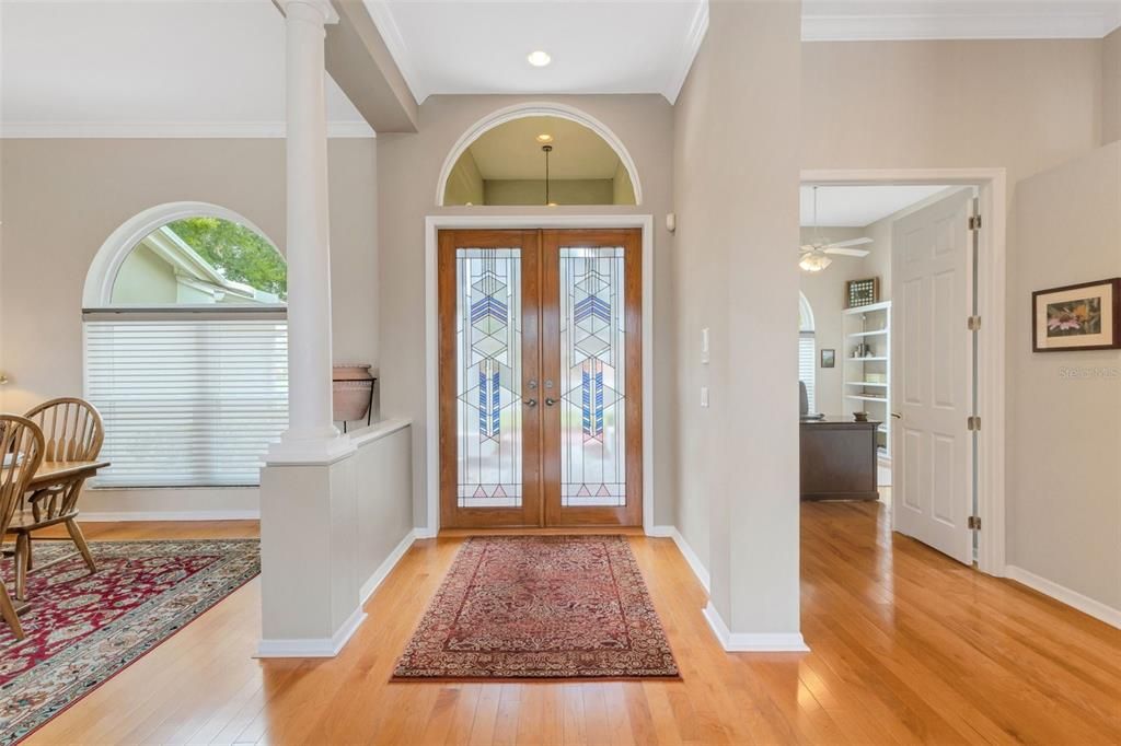 Dining room on the left, office on the right