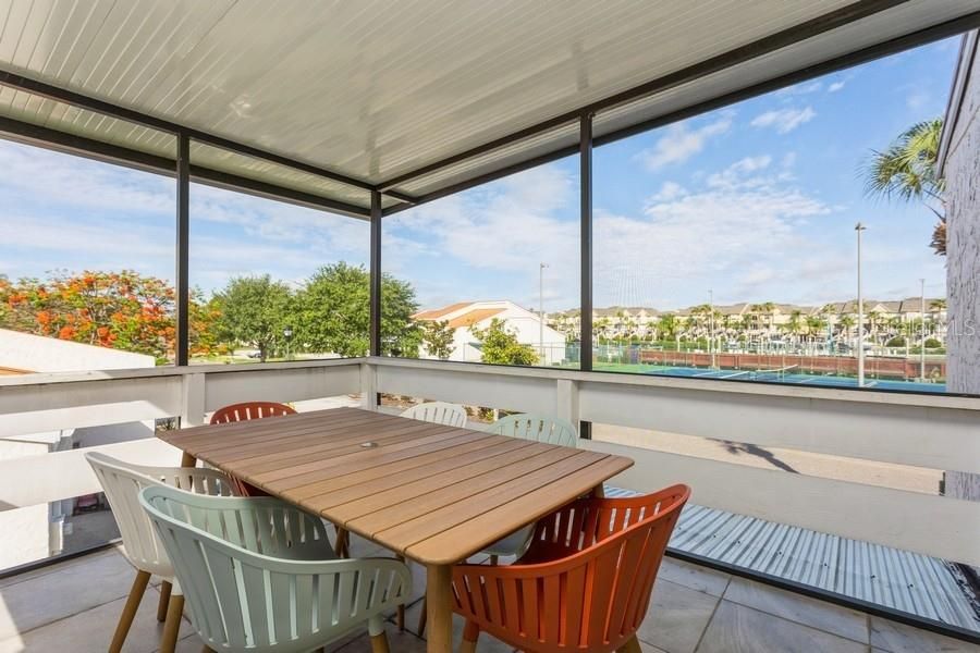 Screened in Patio off Master Bedroom - Second Floor