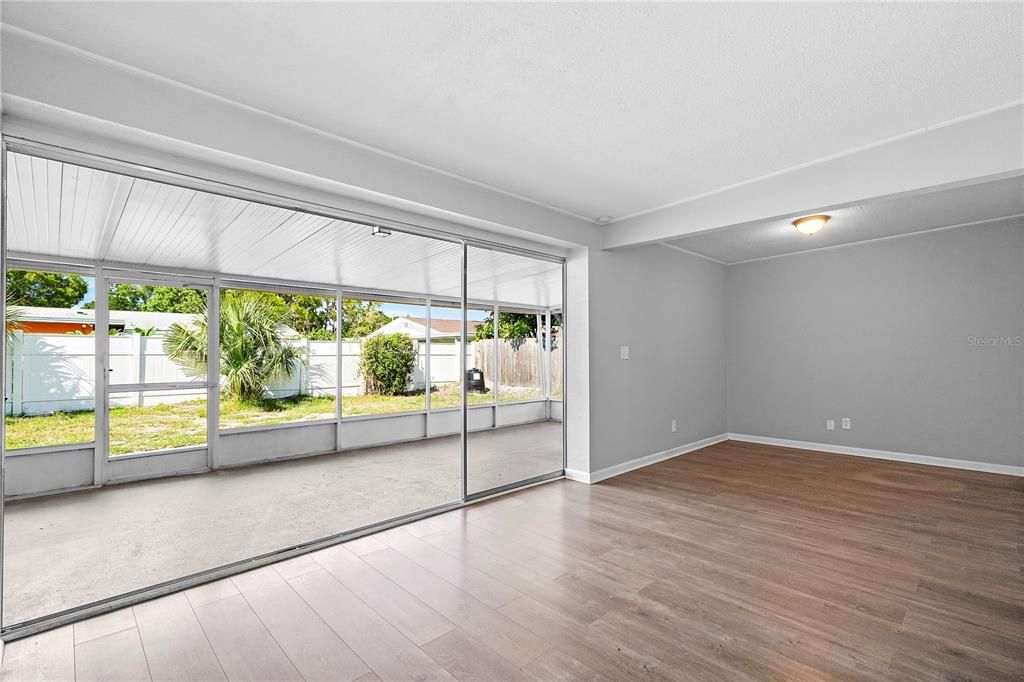 Sunroom looking at screen porch