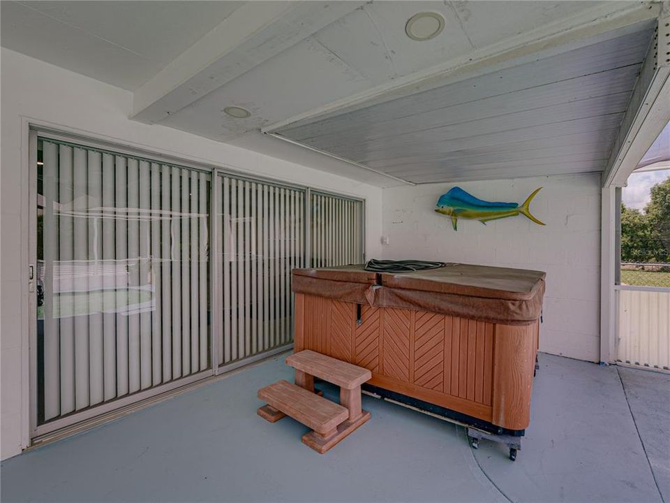 Covered patio off Primary Bedroom