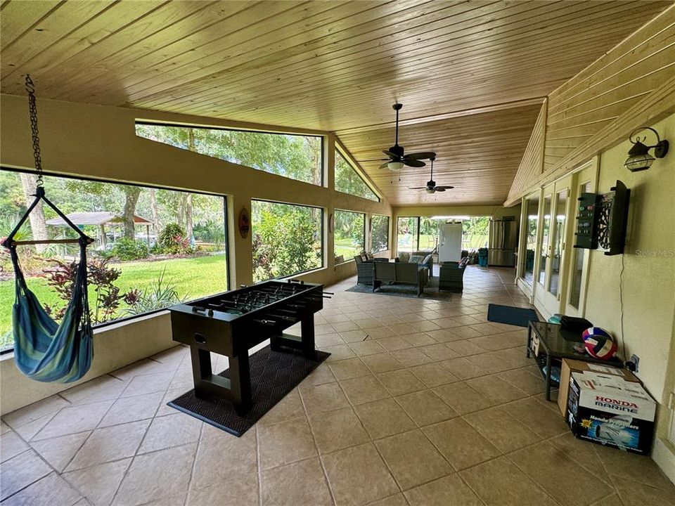 42 x 15 Covered and Screened Lanai with Views of the River