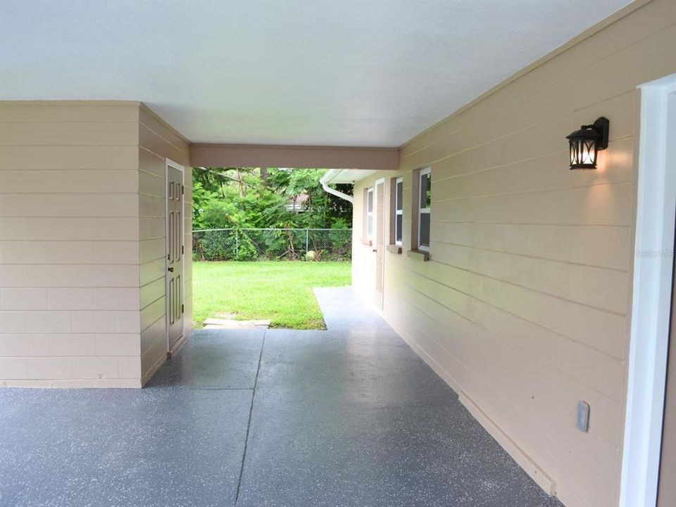 Spacious carport