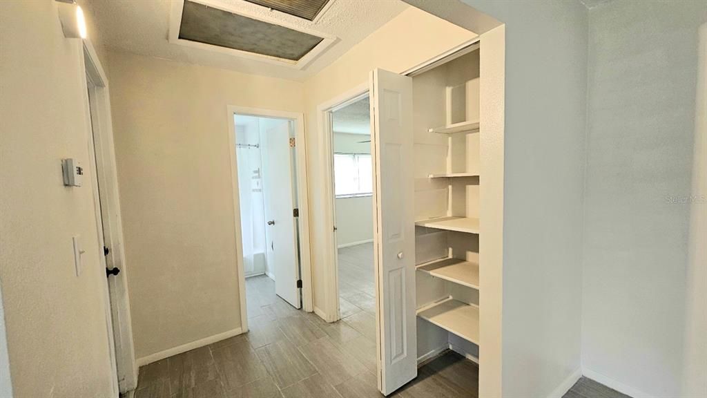 Linen Closet in Hall