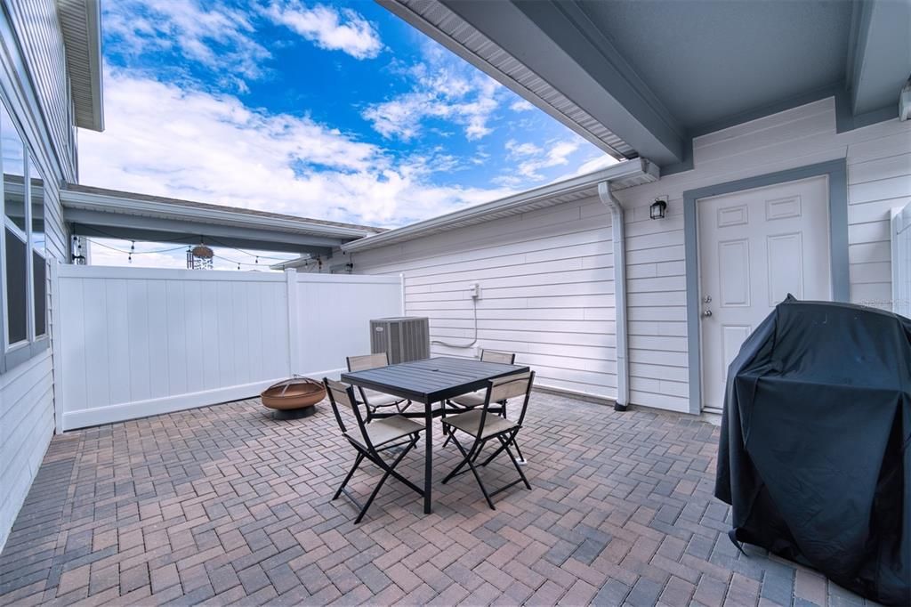 Large paved courtyard