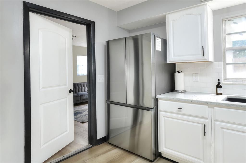 Kitchen into Laundry Room