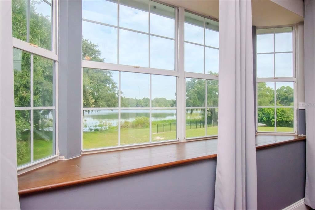 Master Bedroom Bay Window w/ Incredible Lake Views.