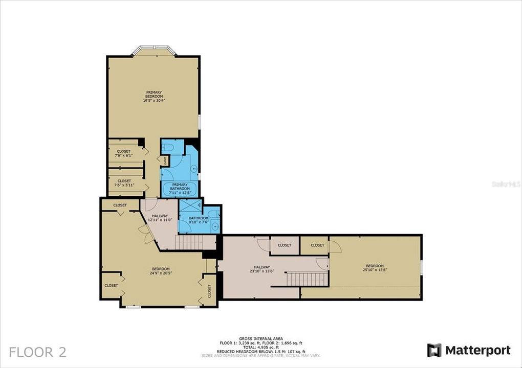 Interior Floor Plan of 2nd Floor