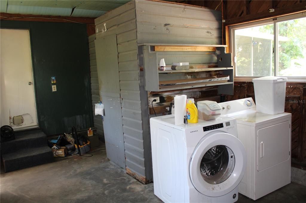 Laundry Room w/bathroom and storage