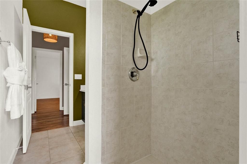 The third full bathroom also features a walk-in shower.