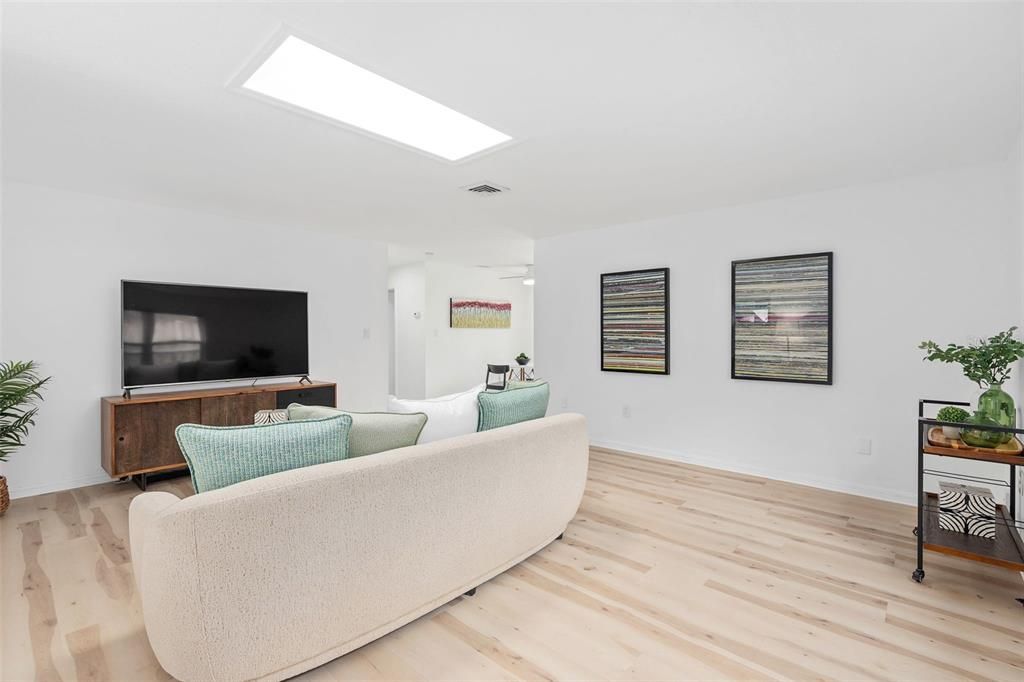 Main residence Living room with luxury vinyl flooring