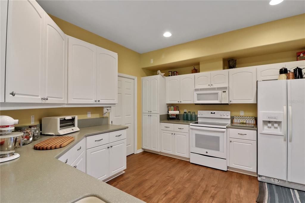 ample storage with pantry space