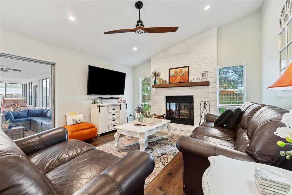 Family Room with fireplace