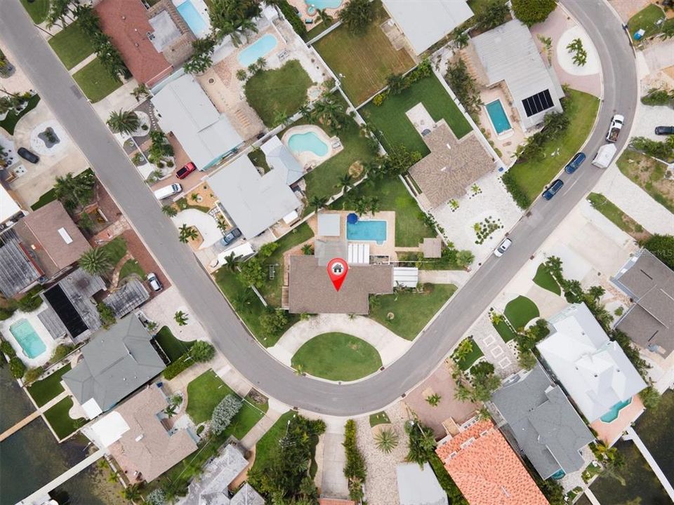 Aerial view of property