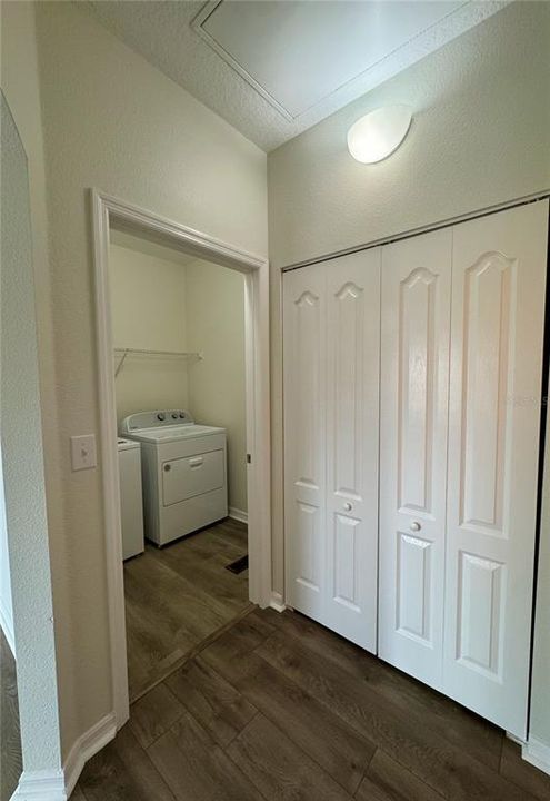 Laundry room and linen closet