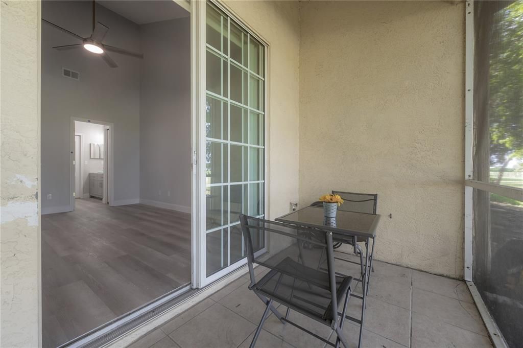 Screened lanai looking into Master Bedroom