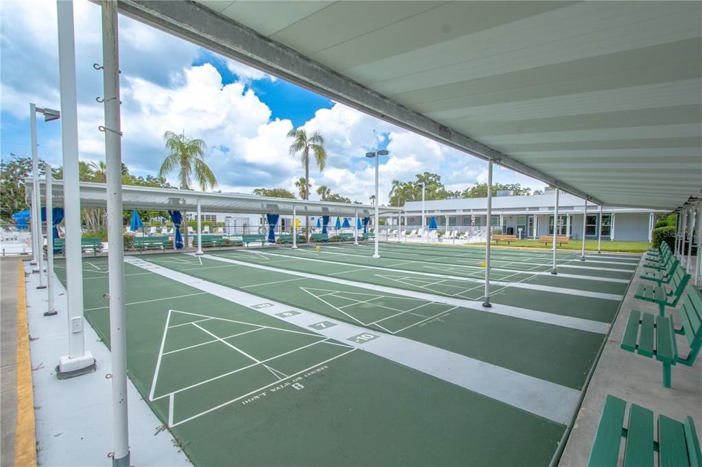 Shuffleboard courts.