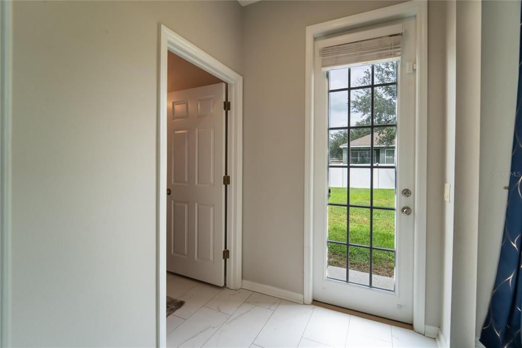 Back Hallway that also has a back door for access to the amazing yard.