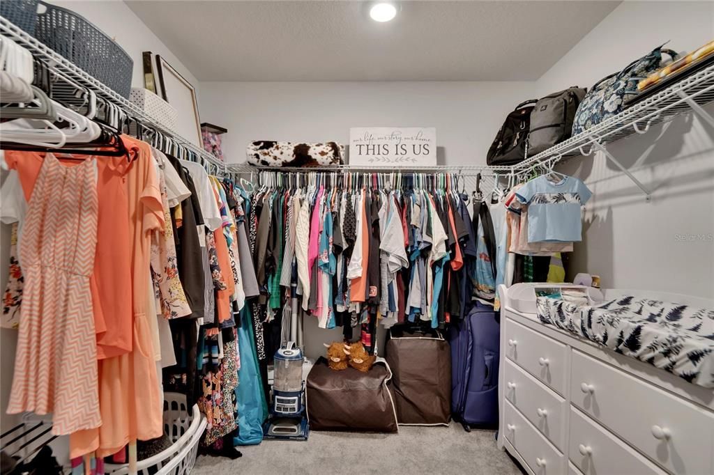 This closet is actually huge, the photo makes it smaller.