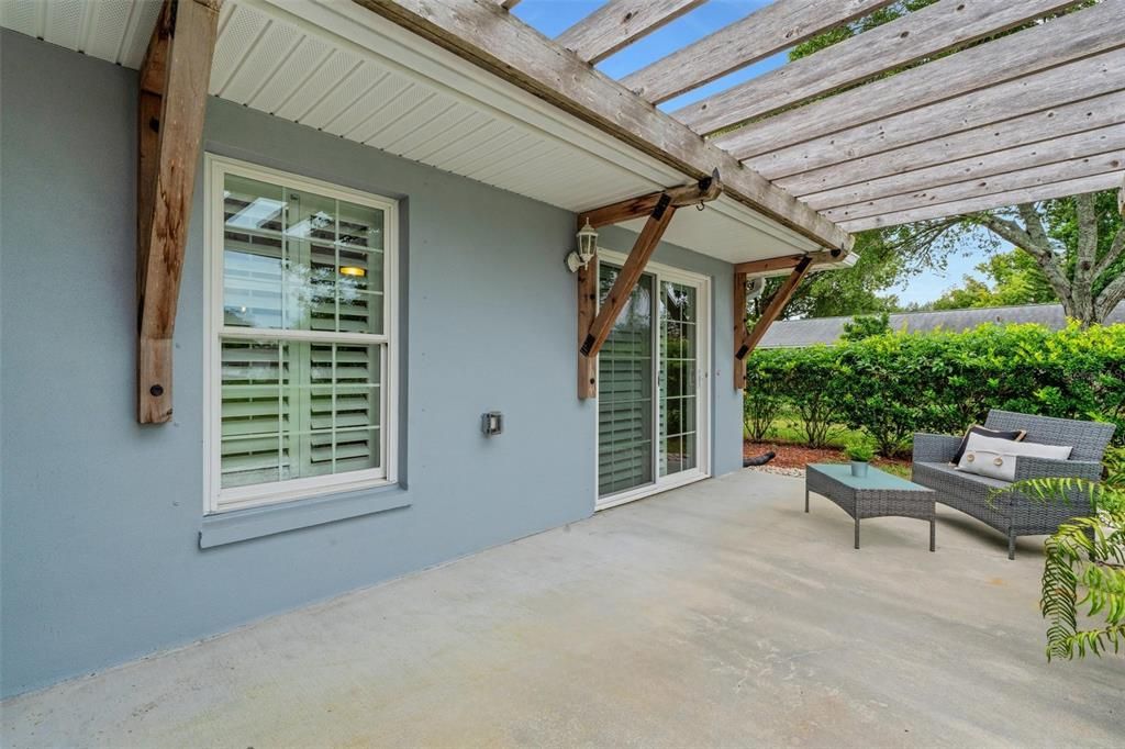 Newer slider doors from the family room to back patio~