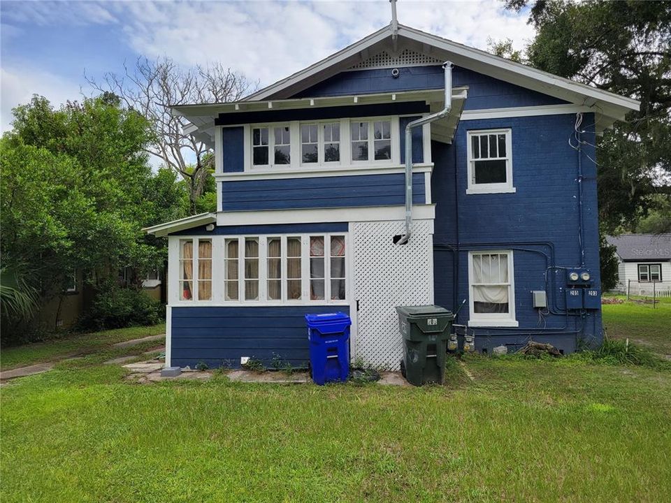 Rear of 2 story apartments