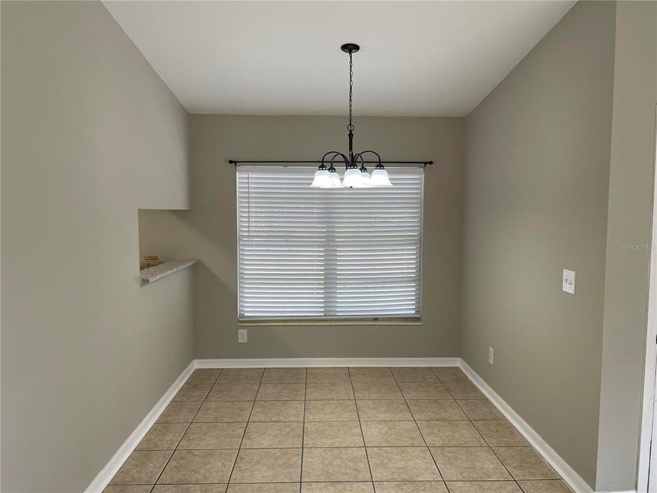 Dining room with pass thru to kitchen