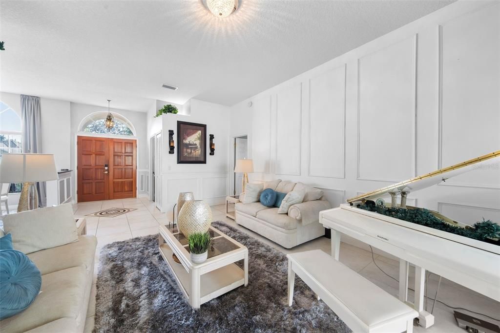 Open Floor Plan with Formal Living Room and Dining Room in Foyer