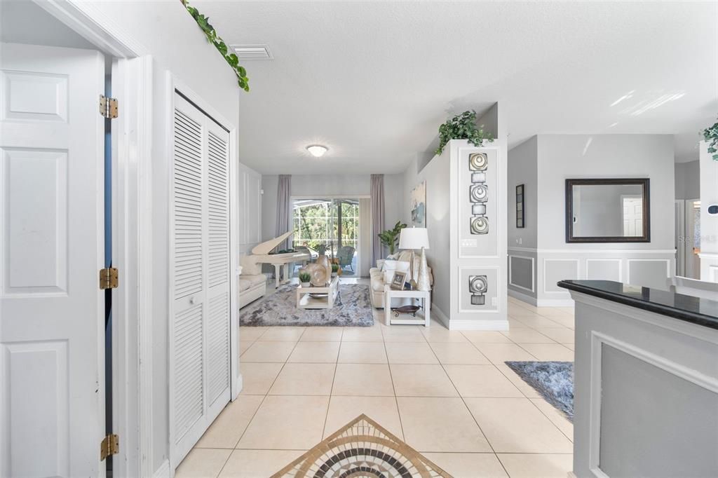 Formal Living Room into Kitchen