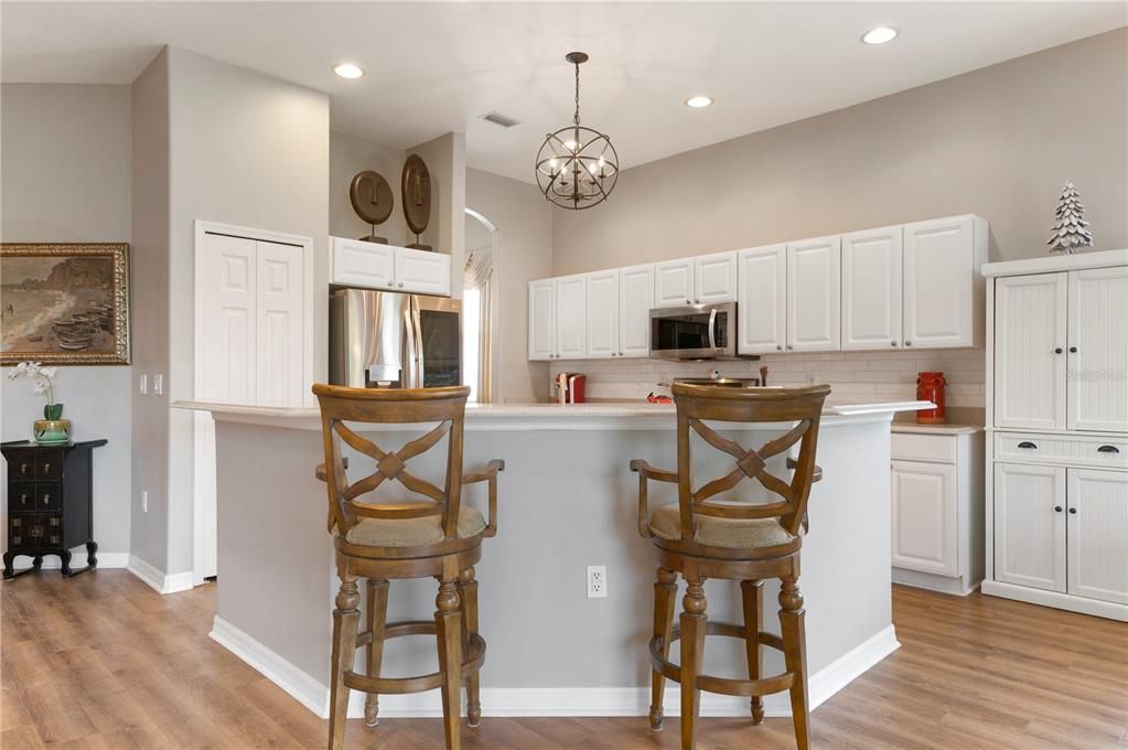 Kitchen with bar