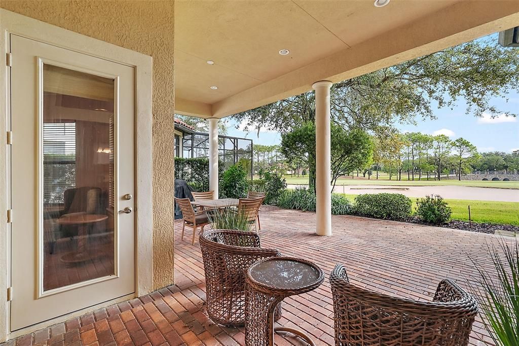 Back Porch with beautiful view of course