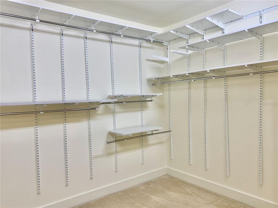 walk in closet with organizer