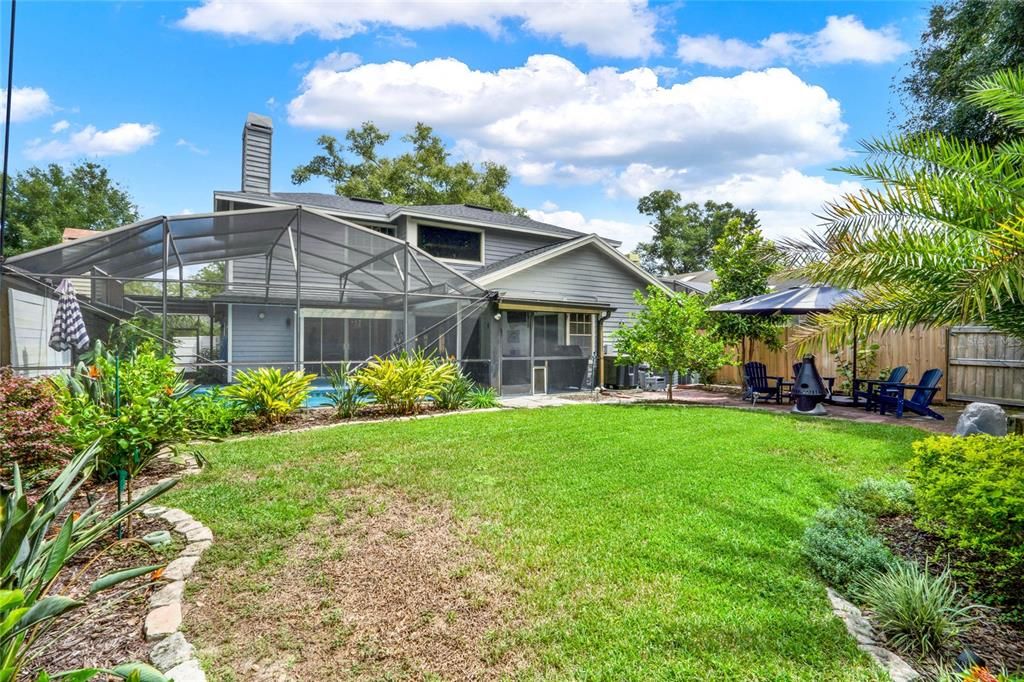 Private Backyard, all new landscaping