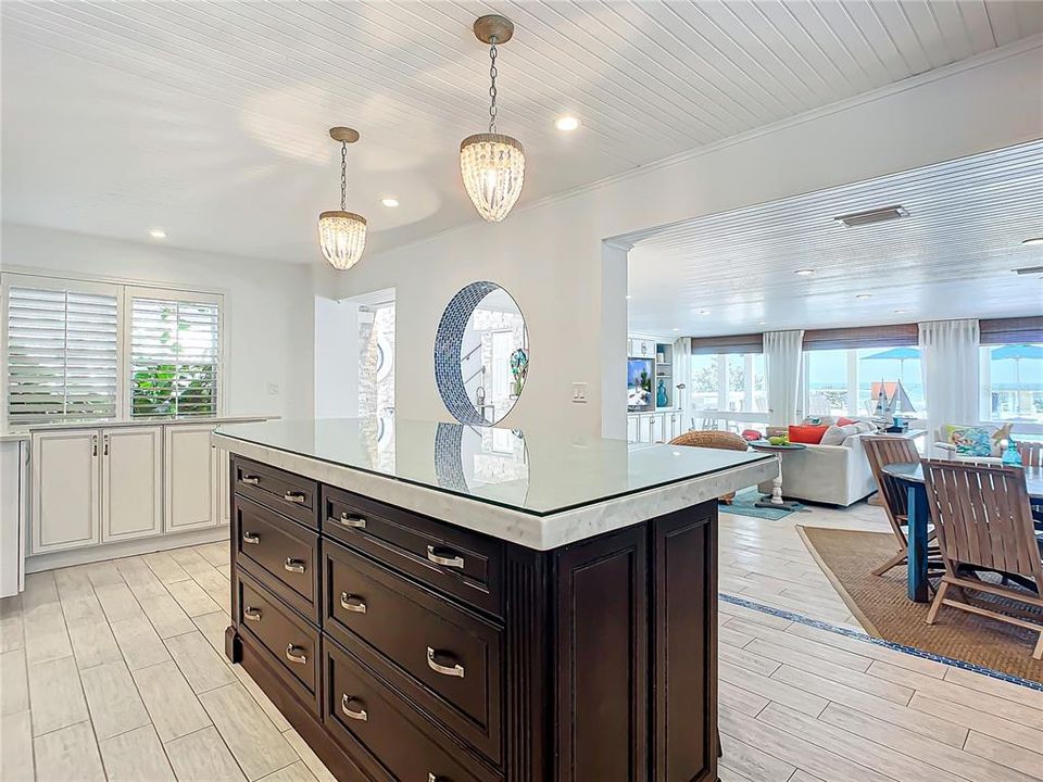 Joy by the Sea Beach House 2nd level Kitchen with Island