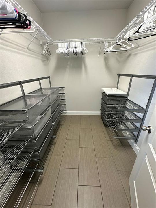 Walk-in closet in primary