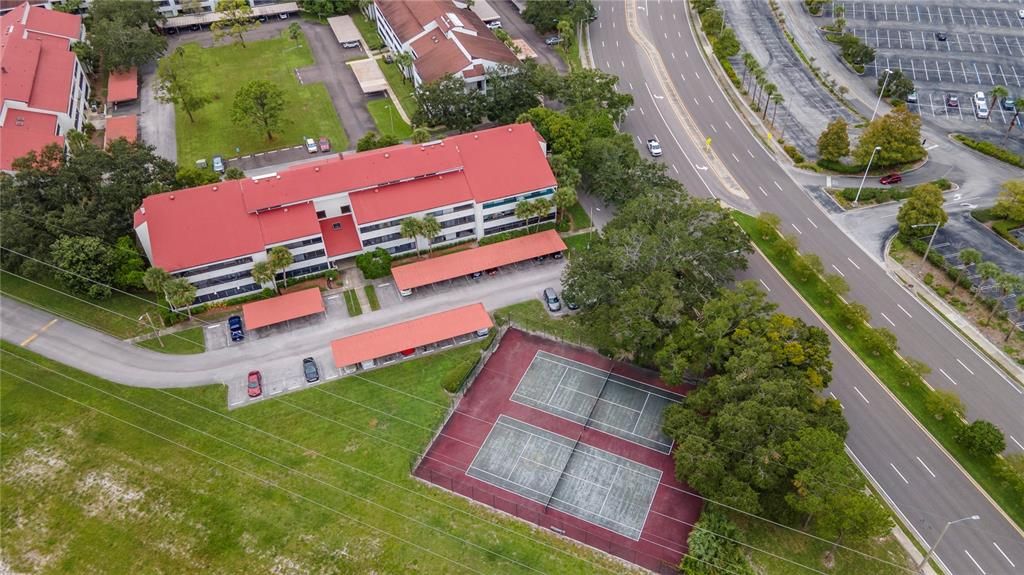 Aerial View - Building 1 and Tennis Courts