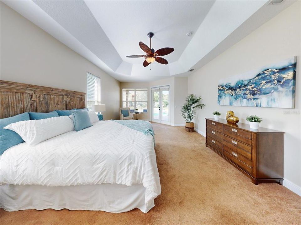 Master Bedroom overlooking pool