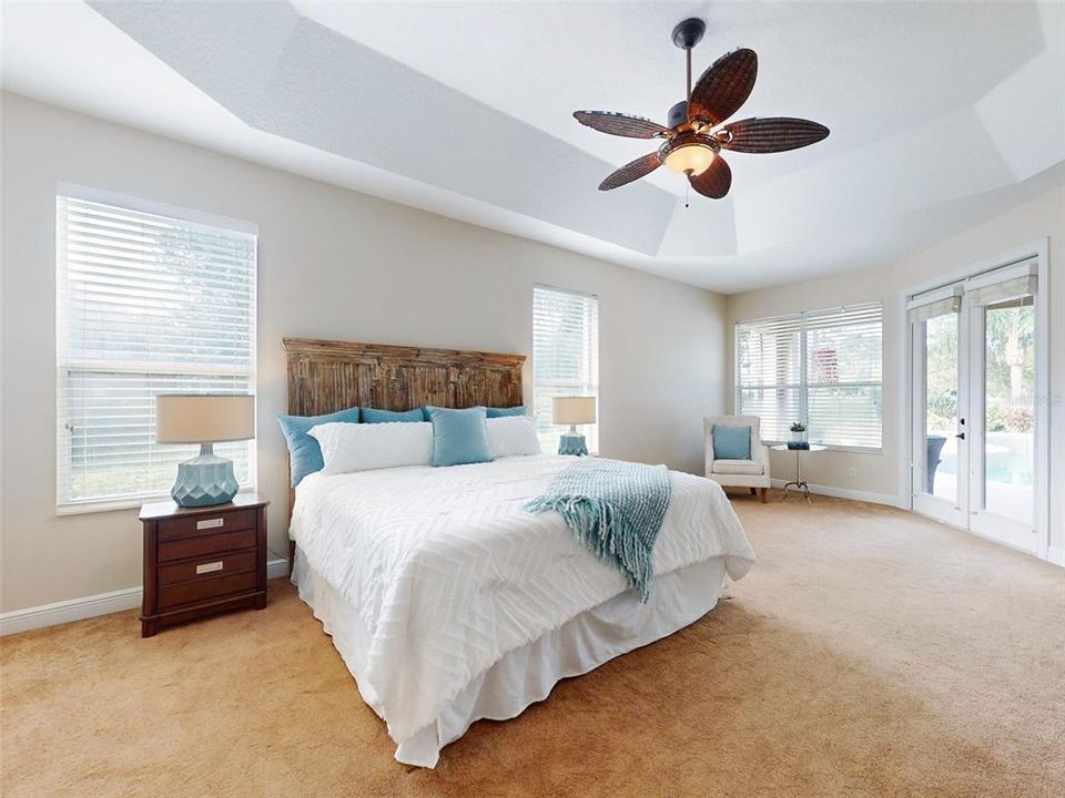 Master Bedroom overlooking pool