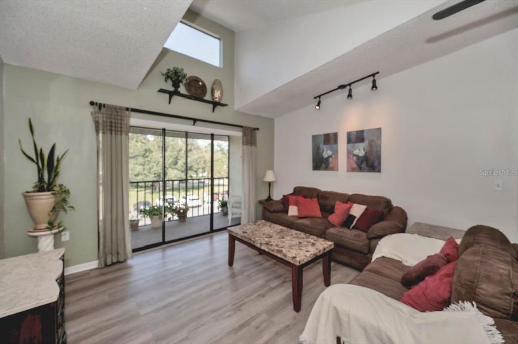 Vaulted ceiling with sky light