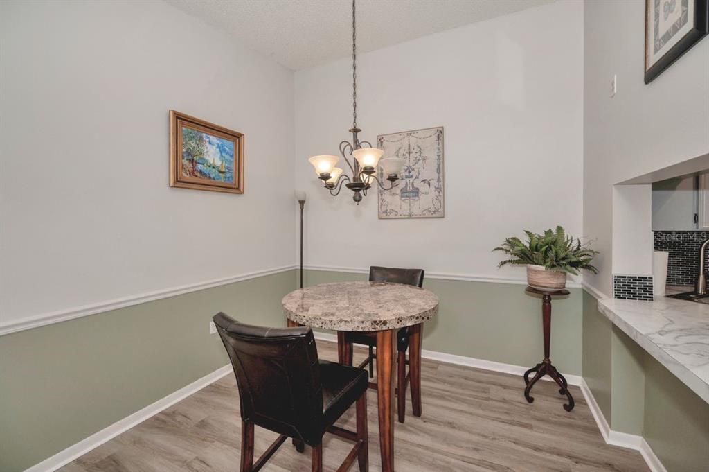 Chair rails and high dining room ceiling!