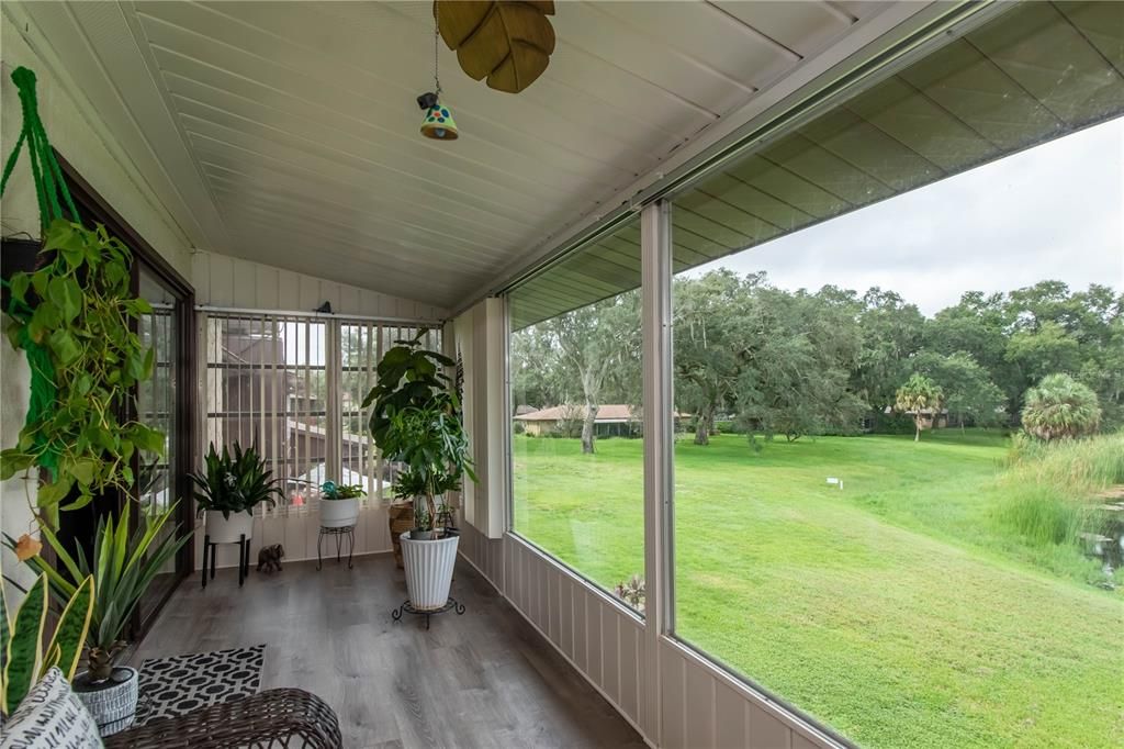 Enclosed Back Porch Pastoral View